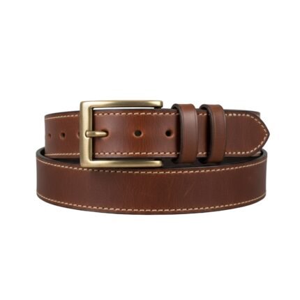 The Connemara Wanderer Full-Grain Leather Belt for Men | Timeless Irish Heritage Accessory with Antique Brass Buckle